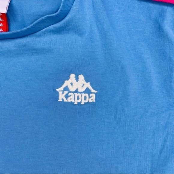 Blue kappa cropped short sleeve t shirt tank top size medium - Picture 3 of 6